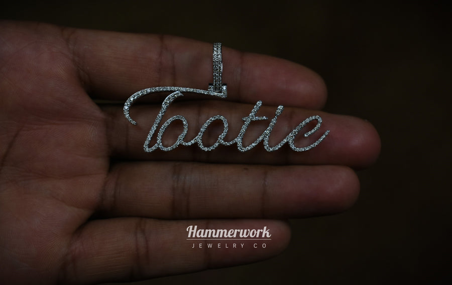Custom Cursive Name Pendant (Medium)