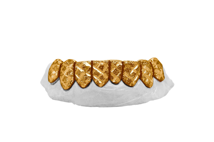 Gold Texture Grill (8 Teeth)