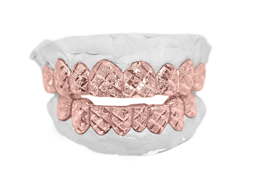 Gold Texture Grill (8 Teeth)
