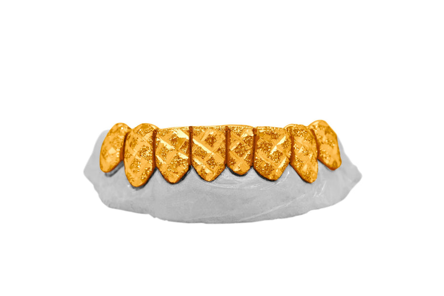 Gold Texture Grill (8 Teeth)