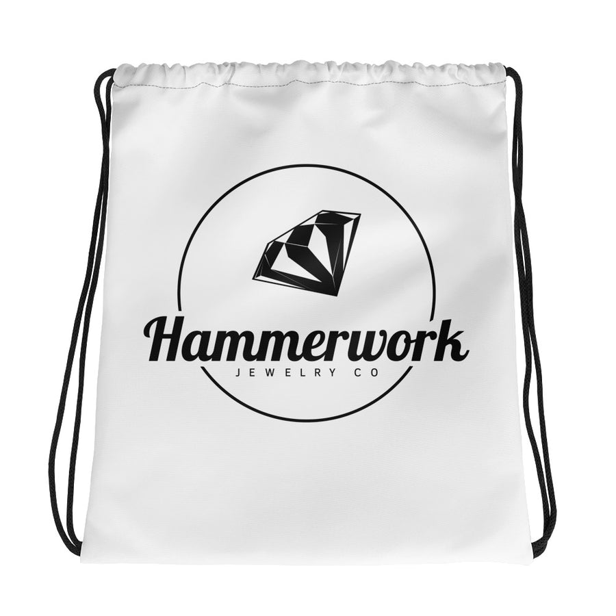 Round Logo Drawstring Bag