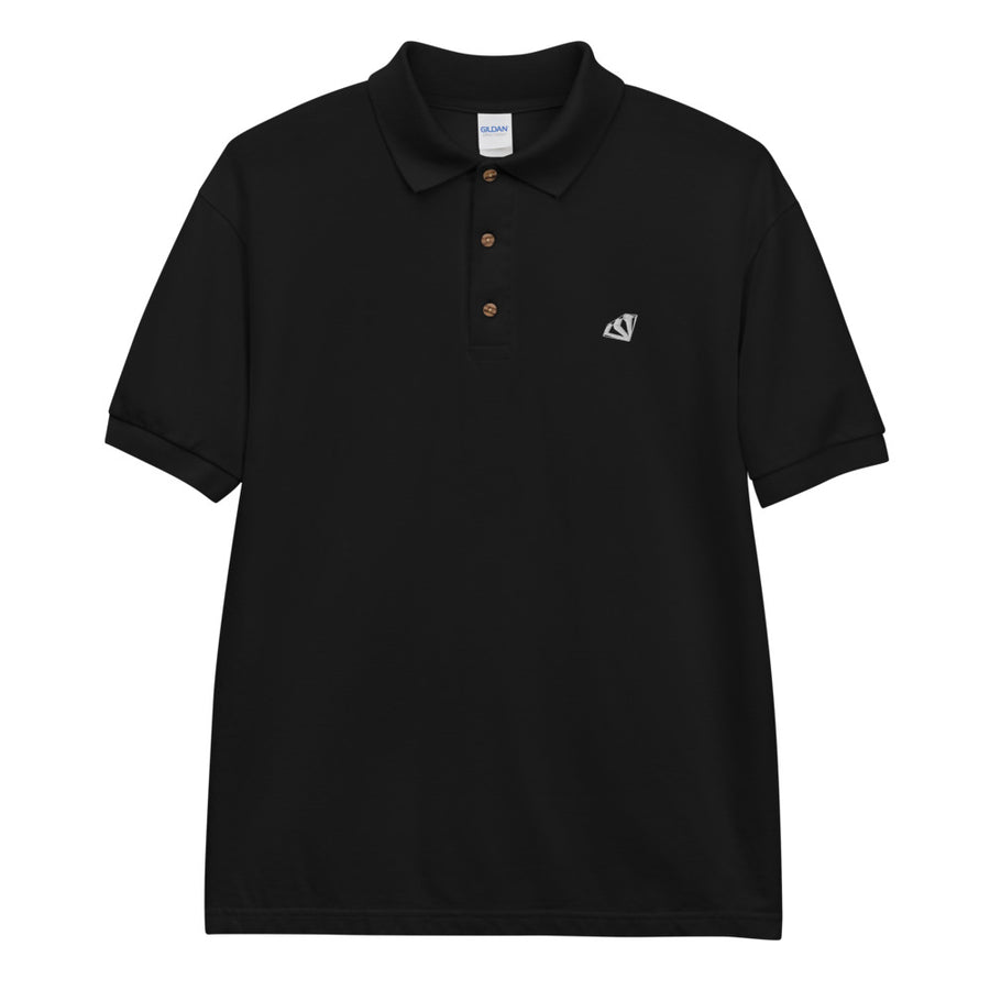 White Diamond Embroidered Polo Shirt