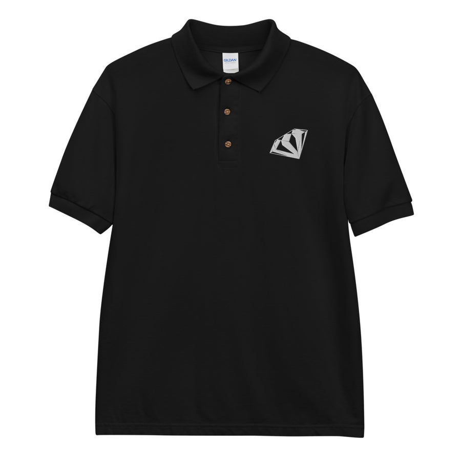 Jumbo White Diamond Embroidered Polo Shirt