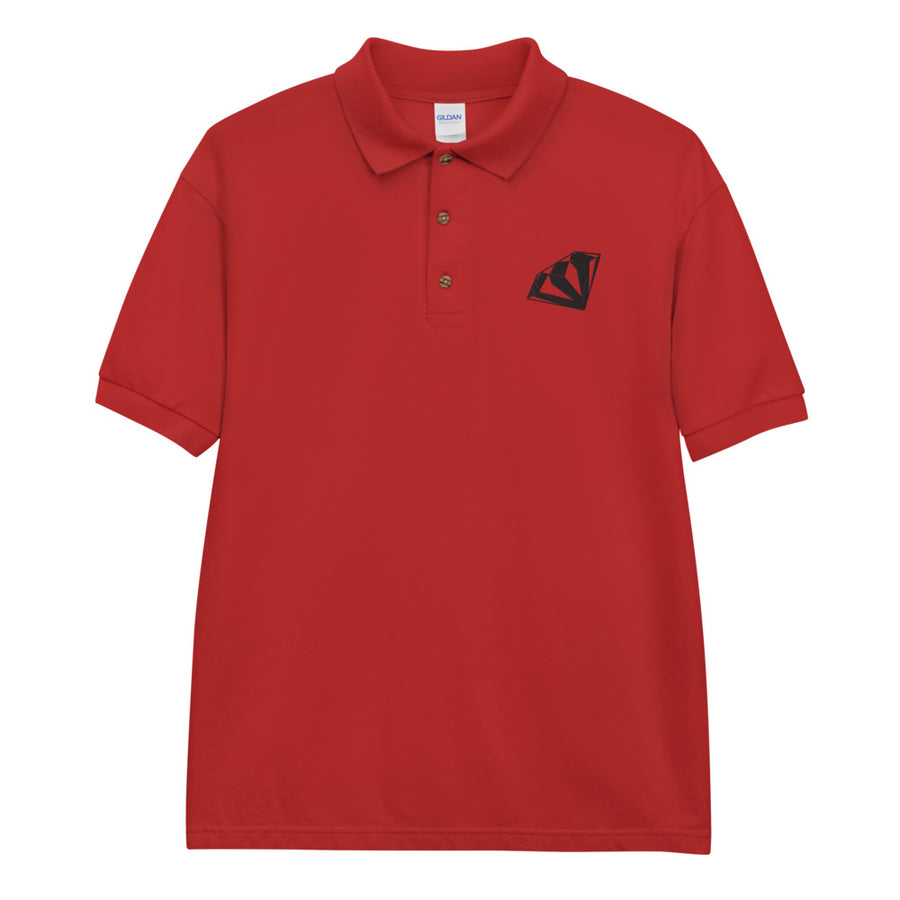 Jumbo Black Diamond Embroidered Polo Shirt