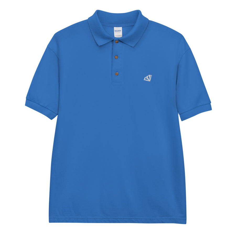 White Diamond Embroidered Polo Shirt