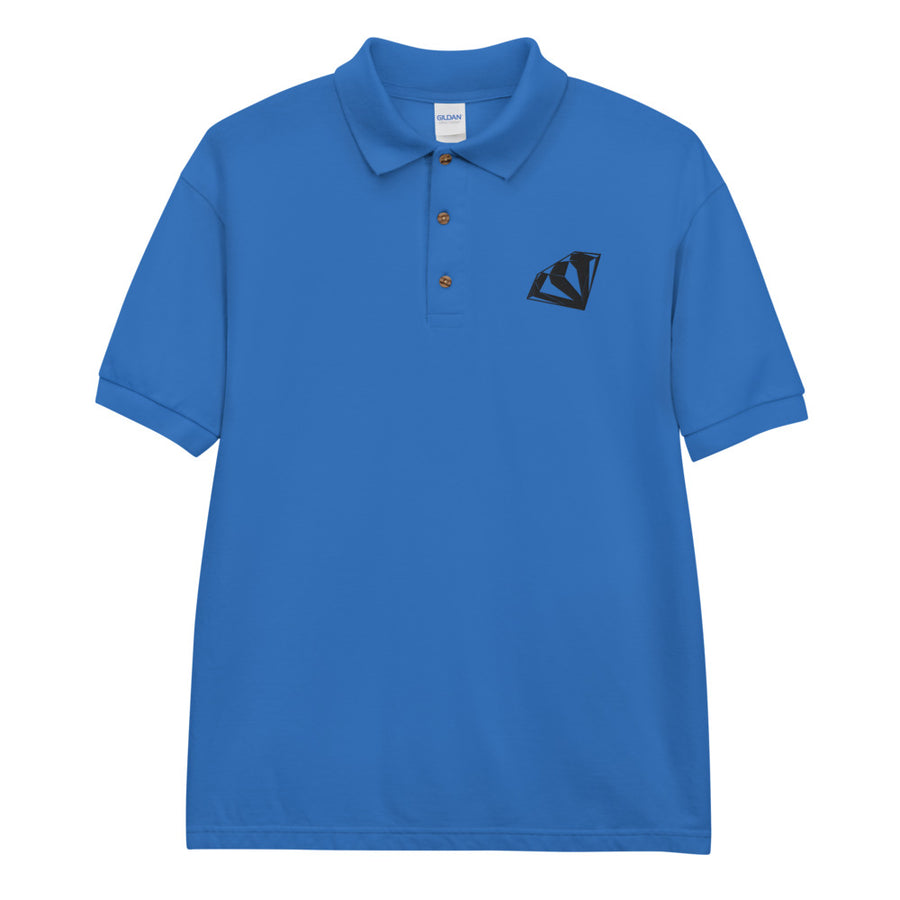 Jumbo Black Diamond Embroidered Polo Shirt