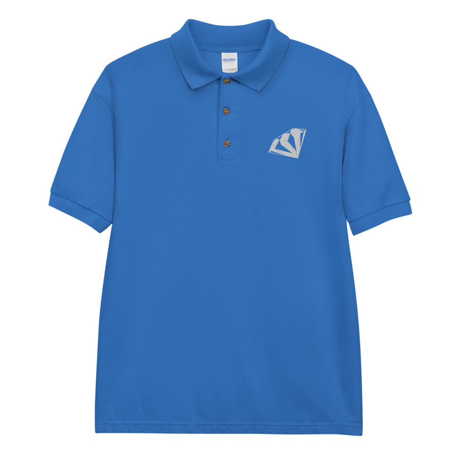 Jumbo White Diamond Embroidered Polo Shirt
