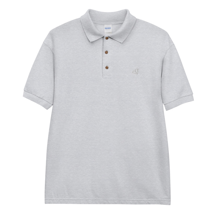 White Diamond Embroidered Polo Shirt