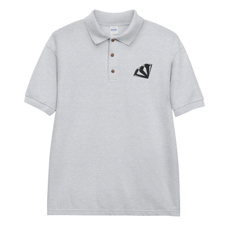 Jumbo Black Diamond Embroidered Polo Shirt