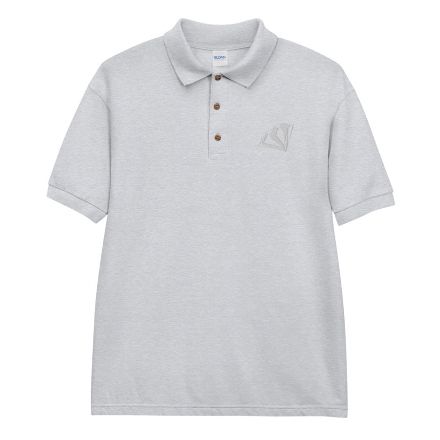 Jumbo White Diamond Embroidered Polo Shirt