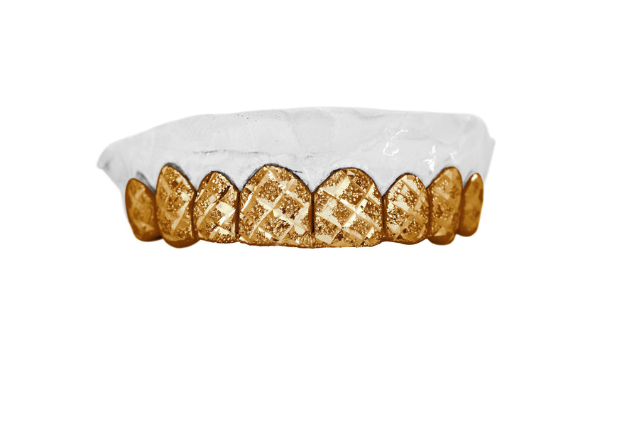 Gold Texture Grill (6 Teeth)