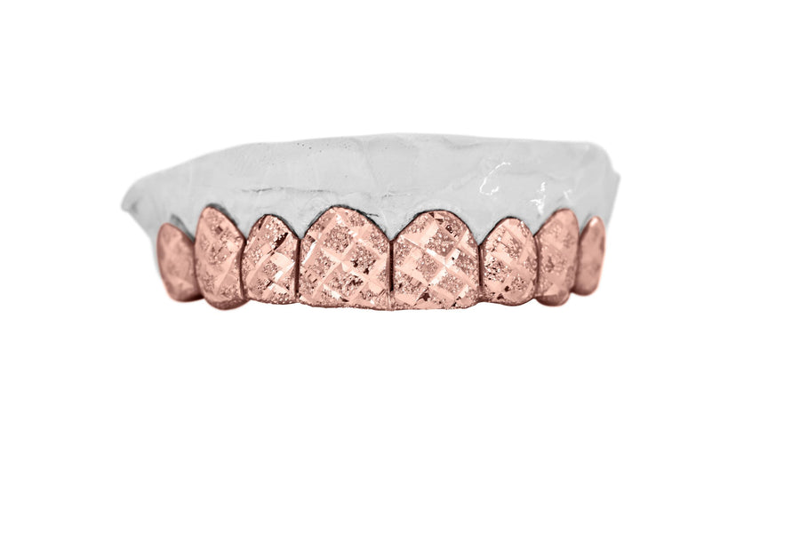 Gold Texture Grill (8 Teeth)
