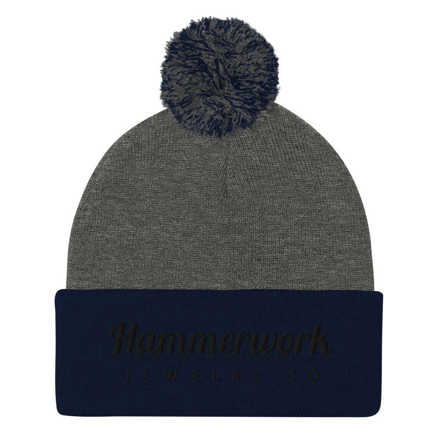 Hammerwork Pom-Pom Beanie