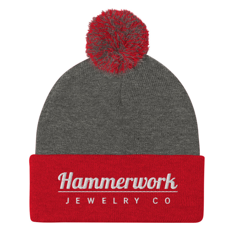 Hammerwork Pom-Pom Beanie