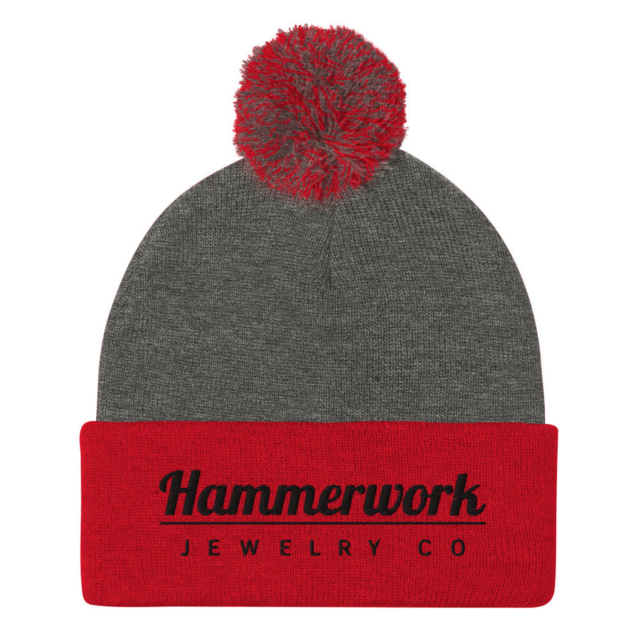 Hammerwork Pom-Pom Beanie