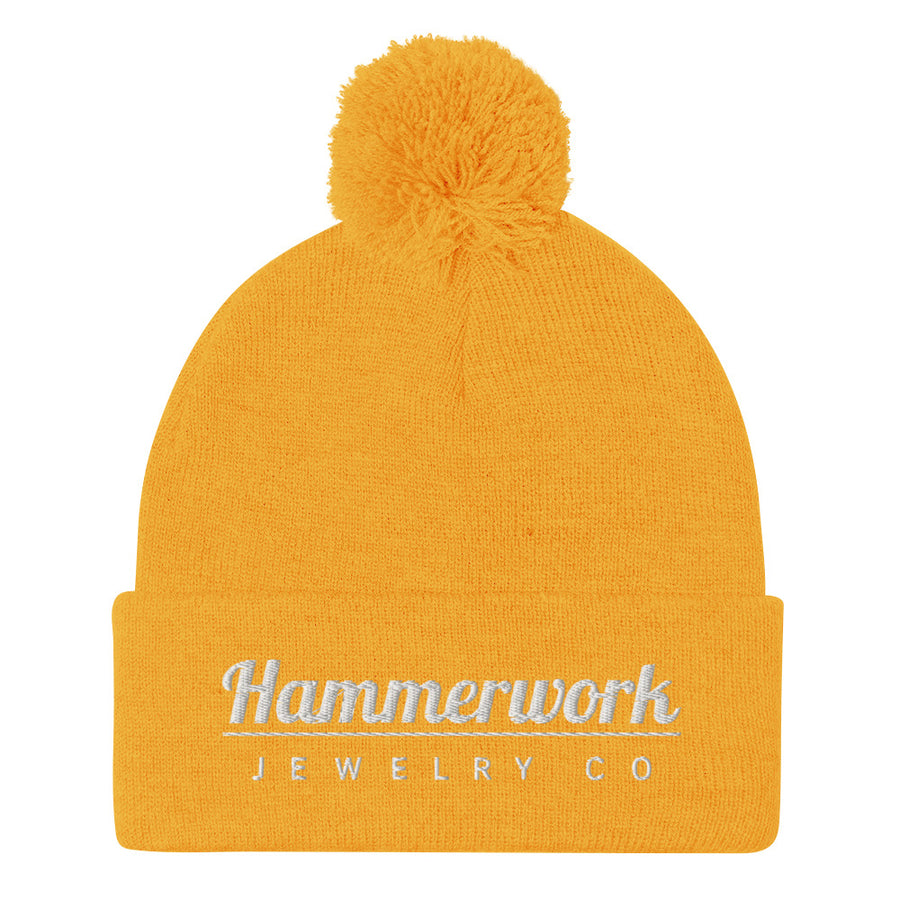 Hammerwork Pom-Pom Beanie