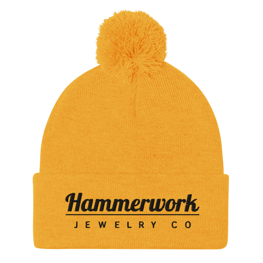 Hammerwork Pom-Pom Beanie