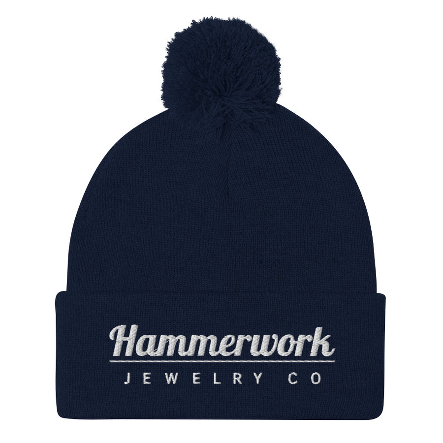 Hammerwork Pom-Pom Beanie
