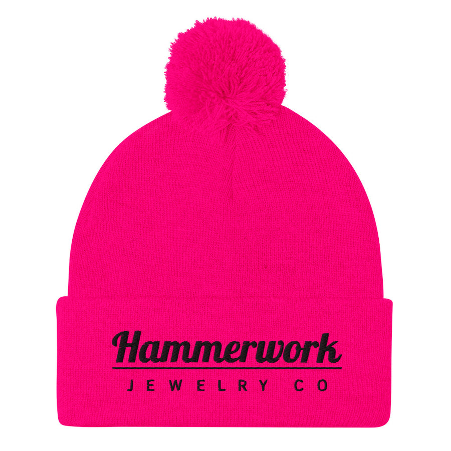 Hammerwork Pom-Pom Beanie