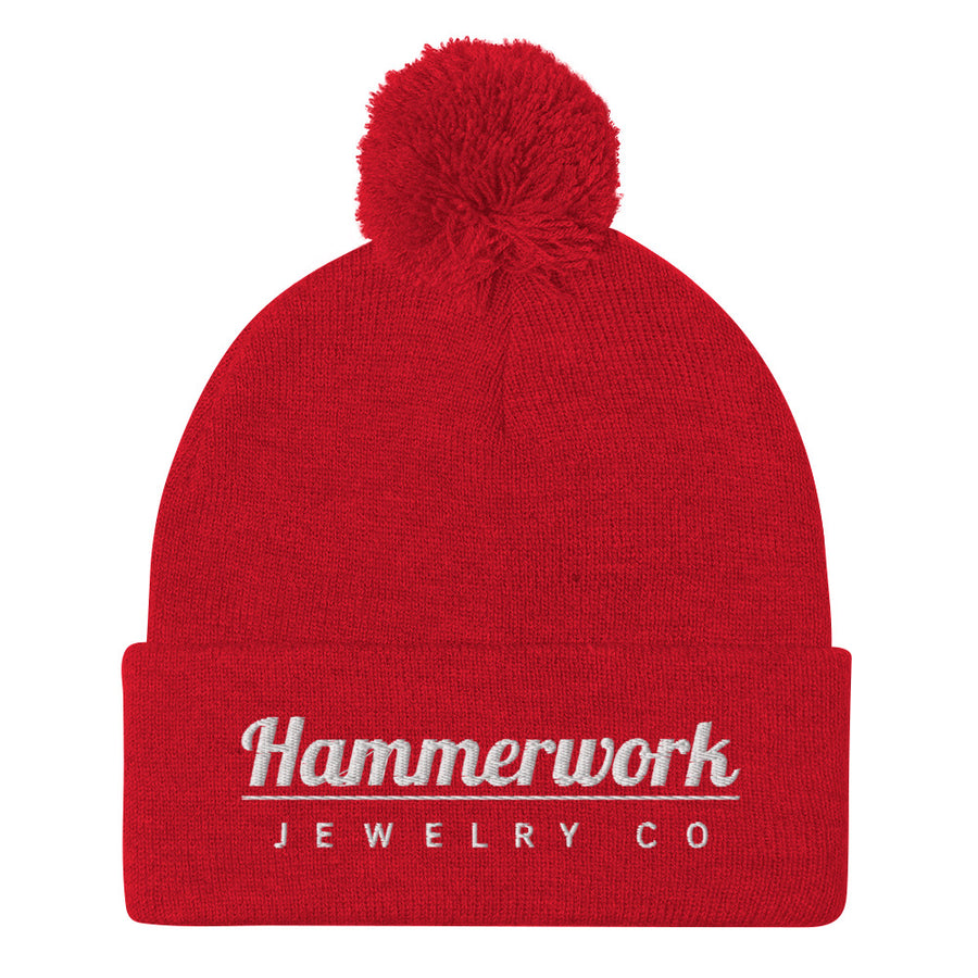 Hammerwork Pom-Pom Beanie