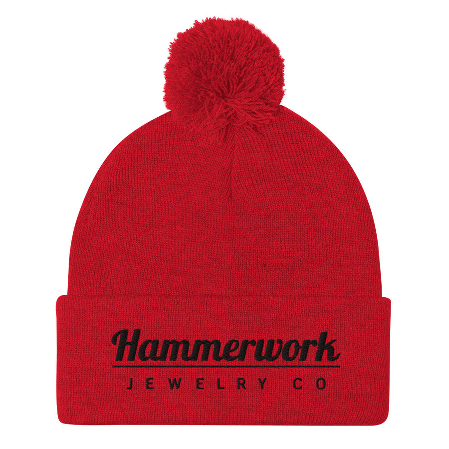 Hammerwork Pom-Pom Beanie
