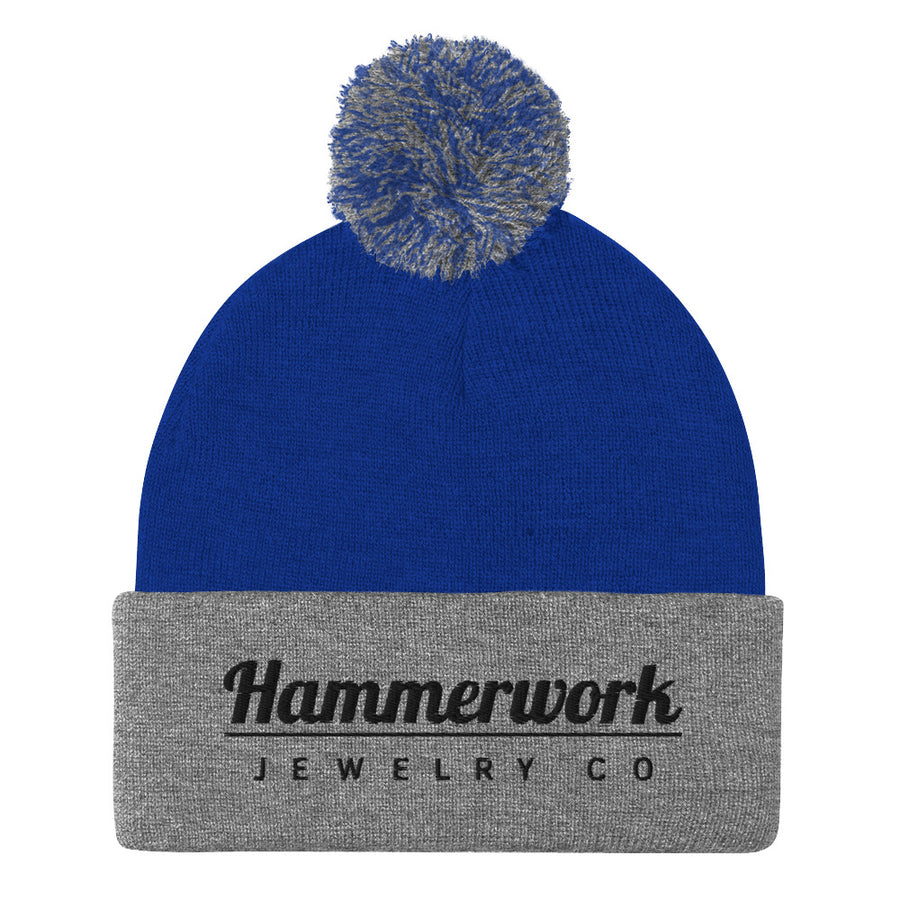 Hammerwork Pom-Pom Beanie