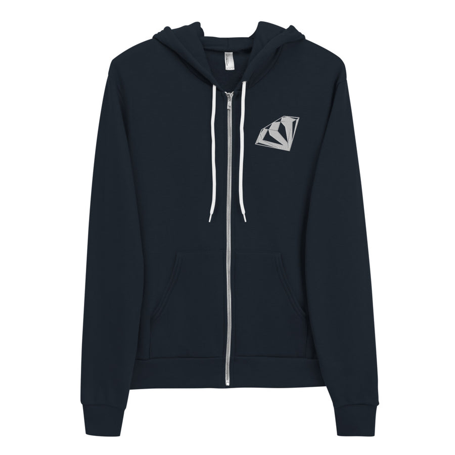 White Diamond Zip Hoodie